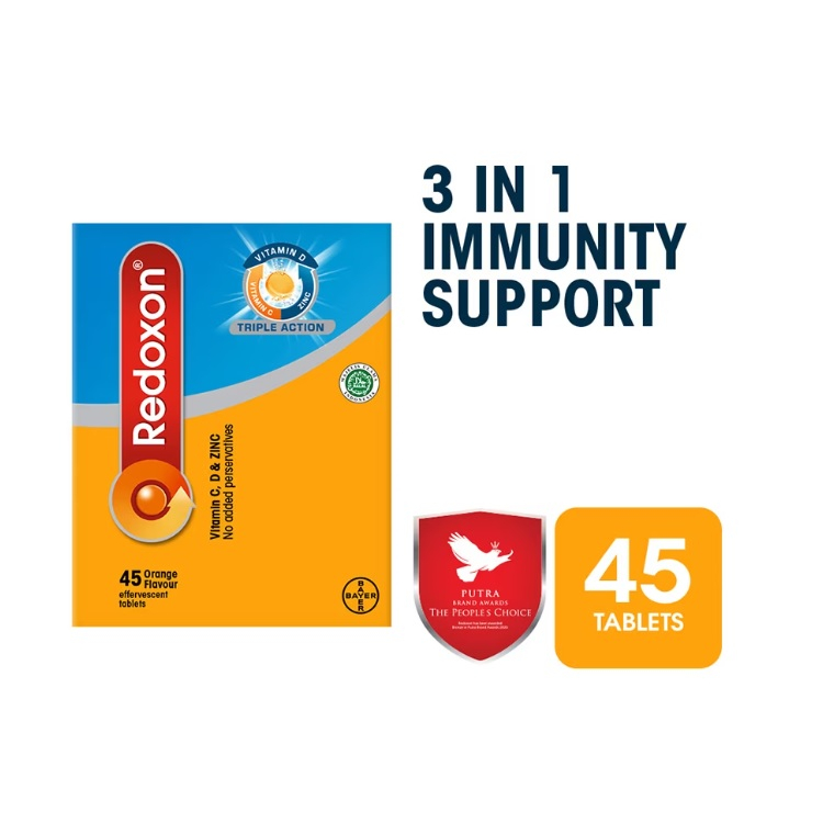Redoxon Triple Action Effervescent Orange Tablets (45's) Shopee Malaysia
