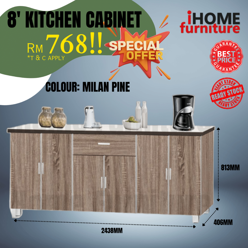 iHOME SABAH FURNITURE 🔥READY STOCK🔥4'/4.5'/6'/8' Kitchen