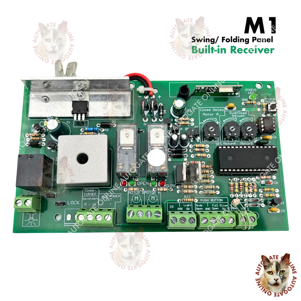 M1 DC Swing Controller Panel / 4Ch 330 / 433 Mhz Remote Control ...