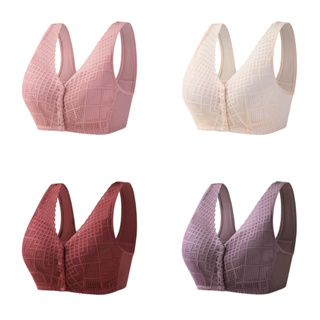 🔥Shocking Sale Bra🔥New Front Buckle Bra Women Soft Cotton Bras Plus Size  Wireless Bra B79 衣服 女装 内衣 文胸