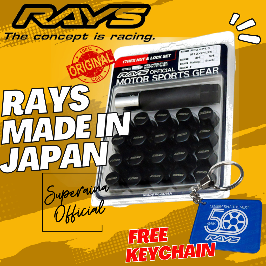 [Original Made In Japan] Rays Wheels Lug Nut Locknut M12x1.5 for Proton