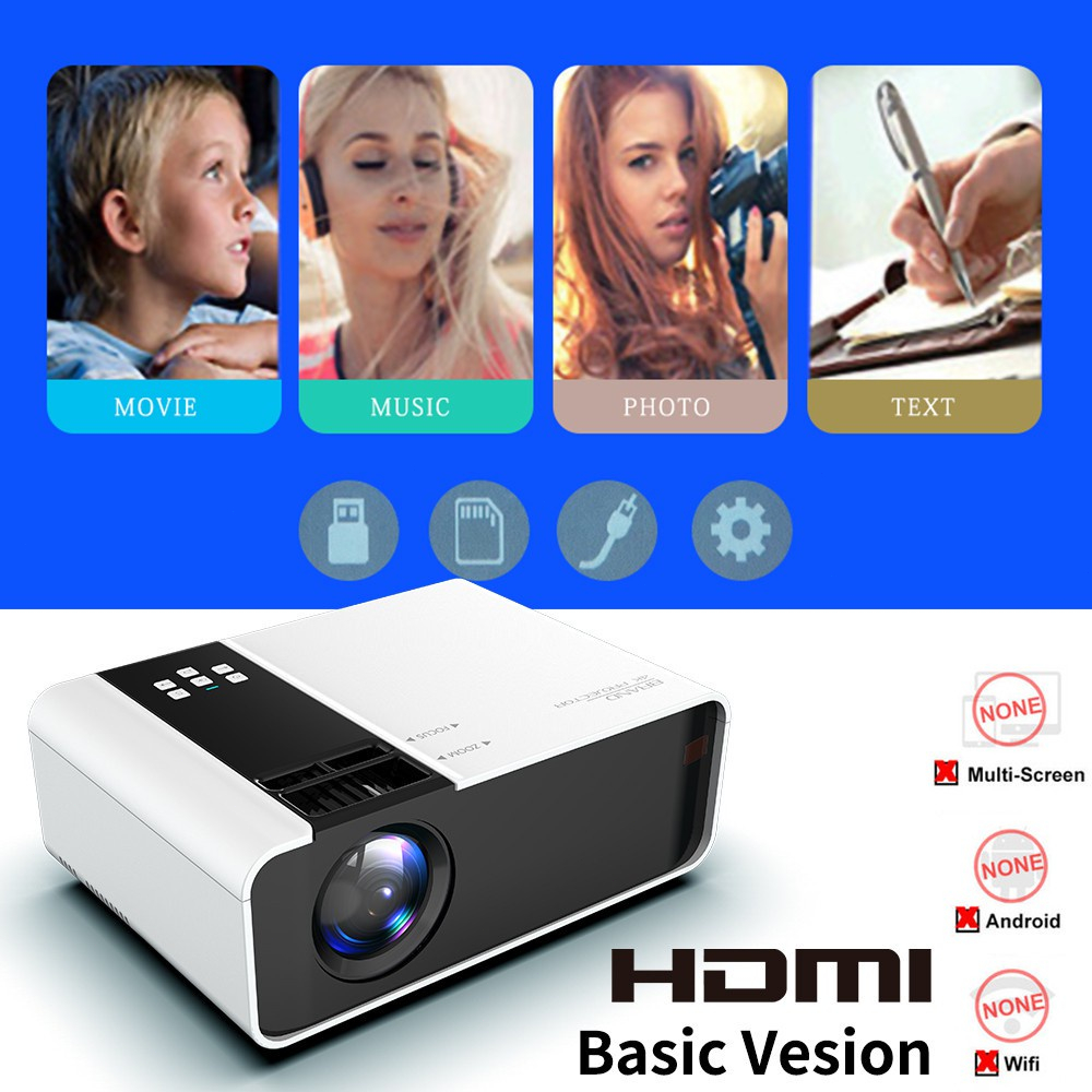 projector FULL HD 1080P  Android Mini Projector  WIFI home theater 6000 lumos G86 mini projector for
