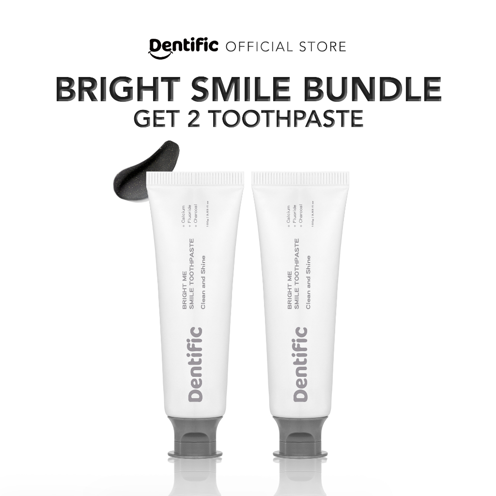 Dentific Bright Me Smile Charcoal Toothpaste To Whiten Teeth and