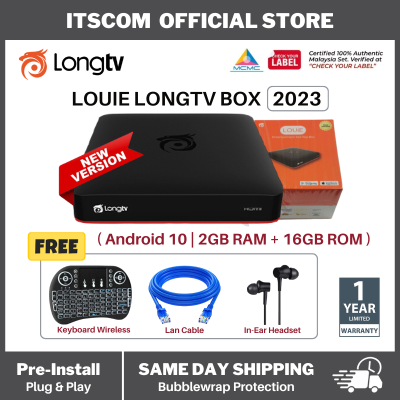 LOUIE Longtv Box Original Android Player with #NETFLIX YOUTUBE GAMING ...