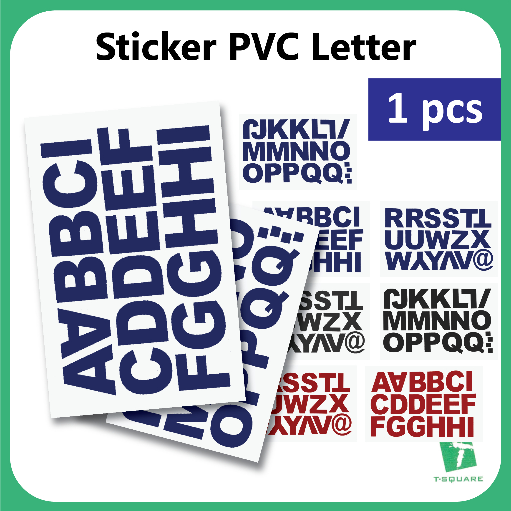 Sticker PVC Letter No.1053 | Alphabet Sticker A-Z | Shopee Malaysia