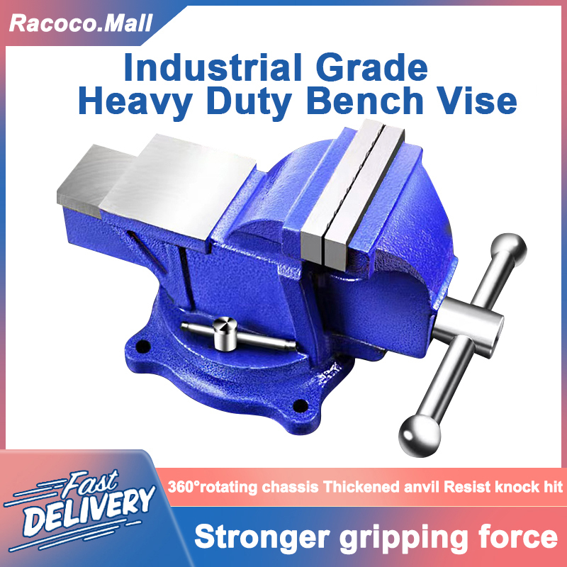 【Ready Stock】 6 Inch Swivel Base Bench Vice Heavy Duty Clamp Width