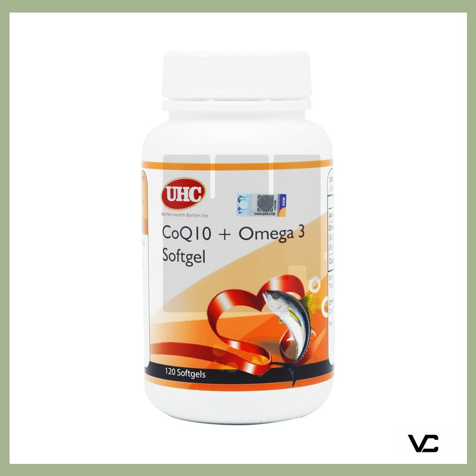 (EXP 04/2025) UHC COQ10 + OMEGA 3 SOFTGEL 120's Shopee Malaysia