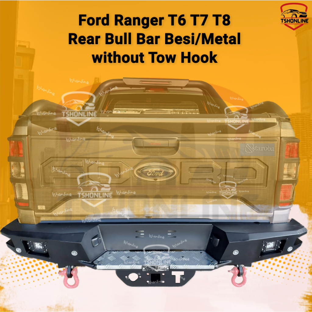 Ford Ranger T6 T7 T8 Rear Bull Bar/ Ranger Rear Bull Bar (Metal)/ Bull ...