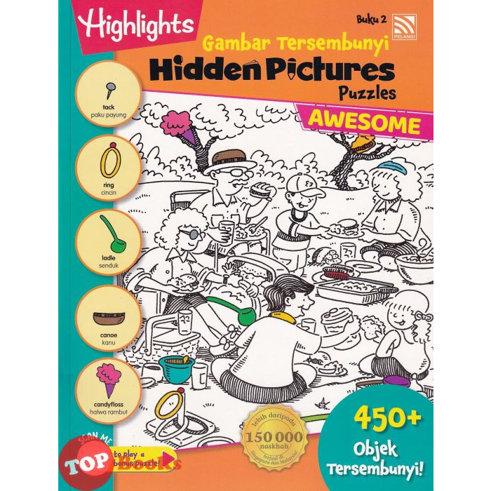 [TOPBOOKS Pelangi Kids] Highlights Gambar Tersembunyi Hidden Pictures ...