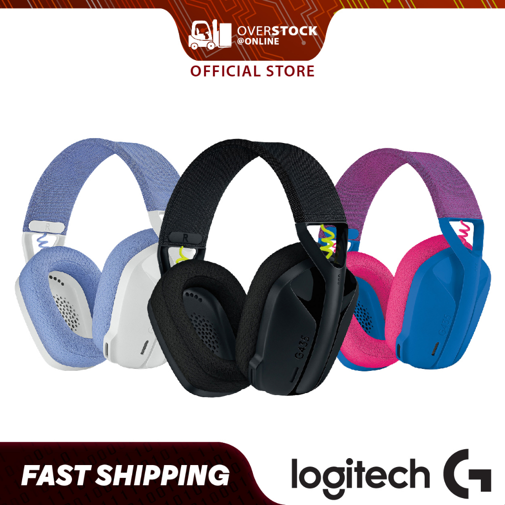 LOGITECH G435 Ultralight Wireless Bluetooth Gaming Headset with Dolby Atmos, Tempest 3D