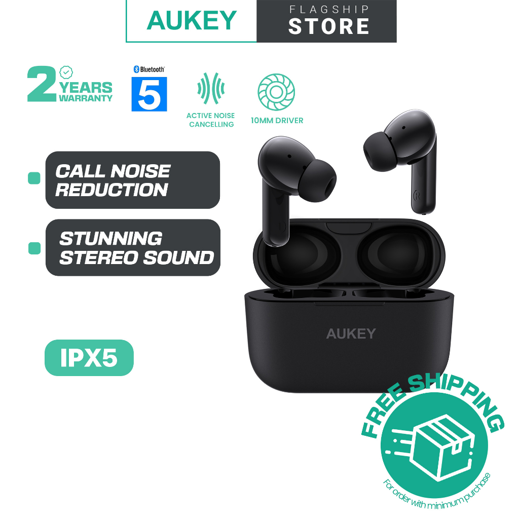 AUKEY EP-M1NC TWS True Wireless Earbuds with ANC Active Noise ...