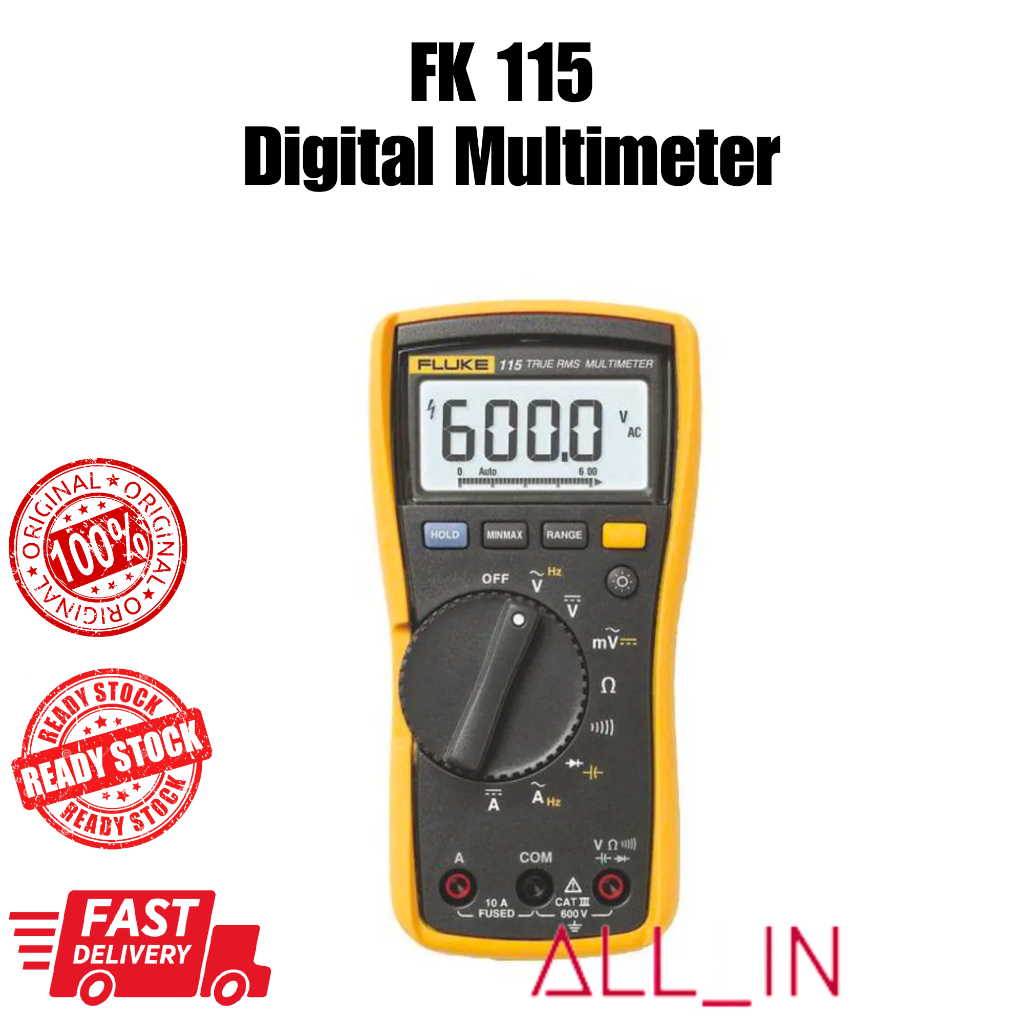 FLUKE 115 Digital Multimeter True RMS Ready Stock Original 💯👍 Shopee