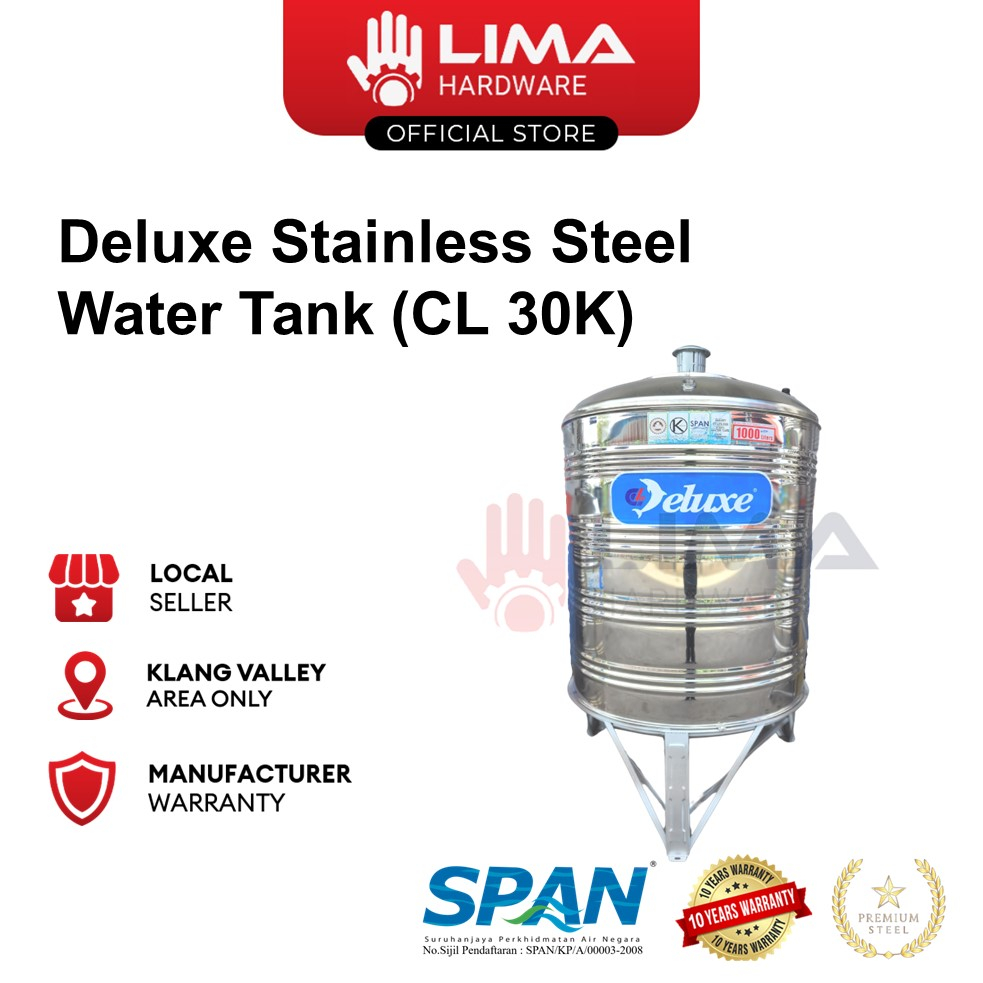 DELUXE Stainless Steel Water Tank, Tangki Air Keluli Tahan Karat
