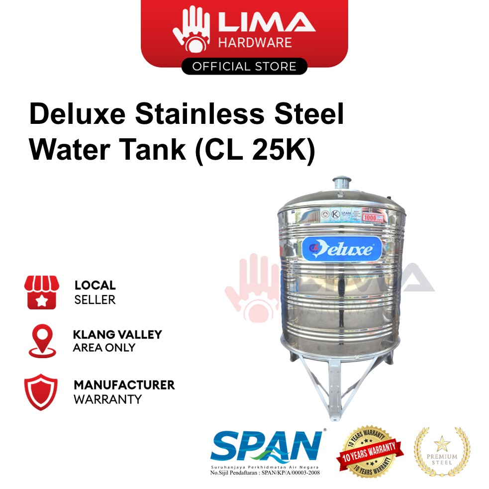 DELUXE Stainless Steel Water Tank, Tangki Air Keluli Tahan Karat ...