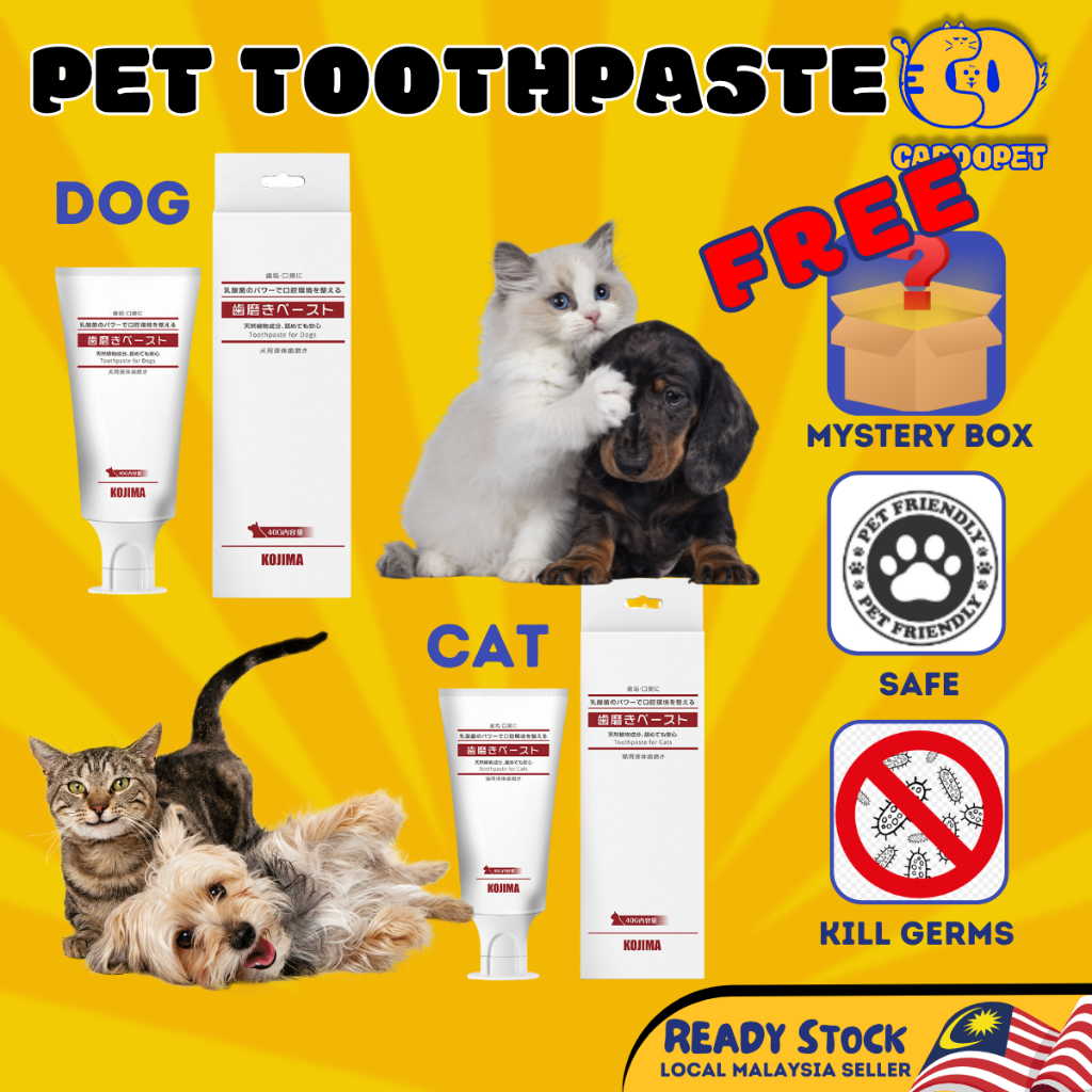 Japan KOJIMA Dog & Cat Toothpaste 40g Anti Bacteria Germ 日本 猫犬用 乳酸菌