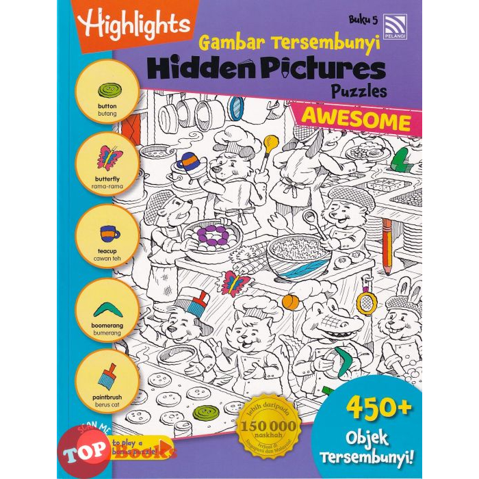 [TOPBOOKS Pelangi Kids] Highlights Gambar Tersembunyi Hidden Pictures ...