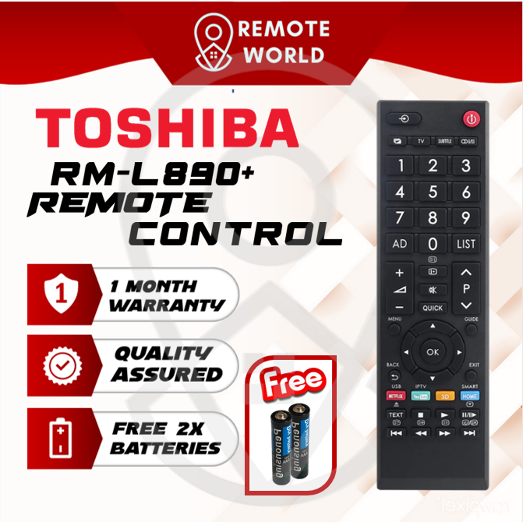Toshiba TV Remote RM-L890+ | Alat Kawalan Jauh TV CT-90325 CT-90351 CT ...