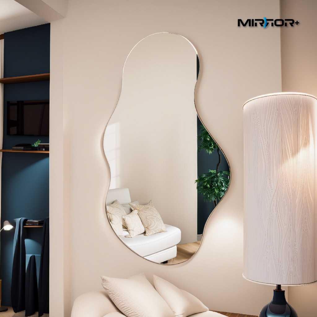 Mirror Plus Pond Shape Led Mirror | Shopee Malaysia