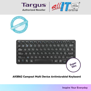 Targus Bluetooth Keyboard Compact Multi Device ANTI-MICROBIAL (Black) AKB862