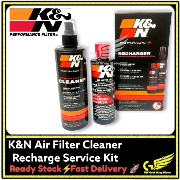 100 Original K&N Air Filter Cleaner Service Kit & Oil Recharger Kit 99