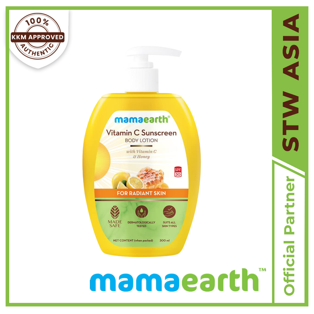 Mamaearth Radiant Skin Vitamin C Sunscreen Body Lotion SPF 30 with