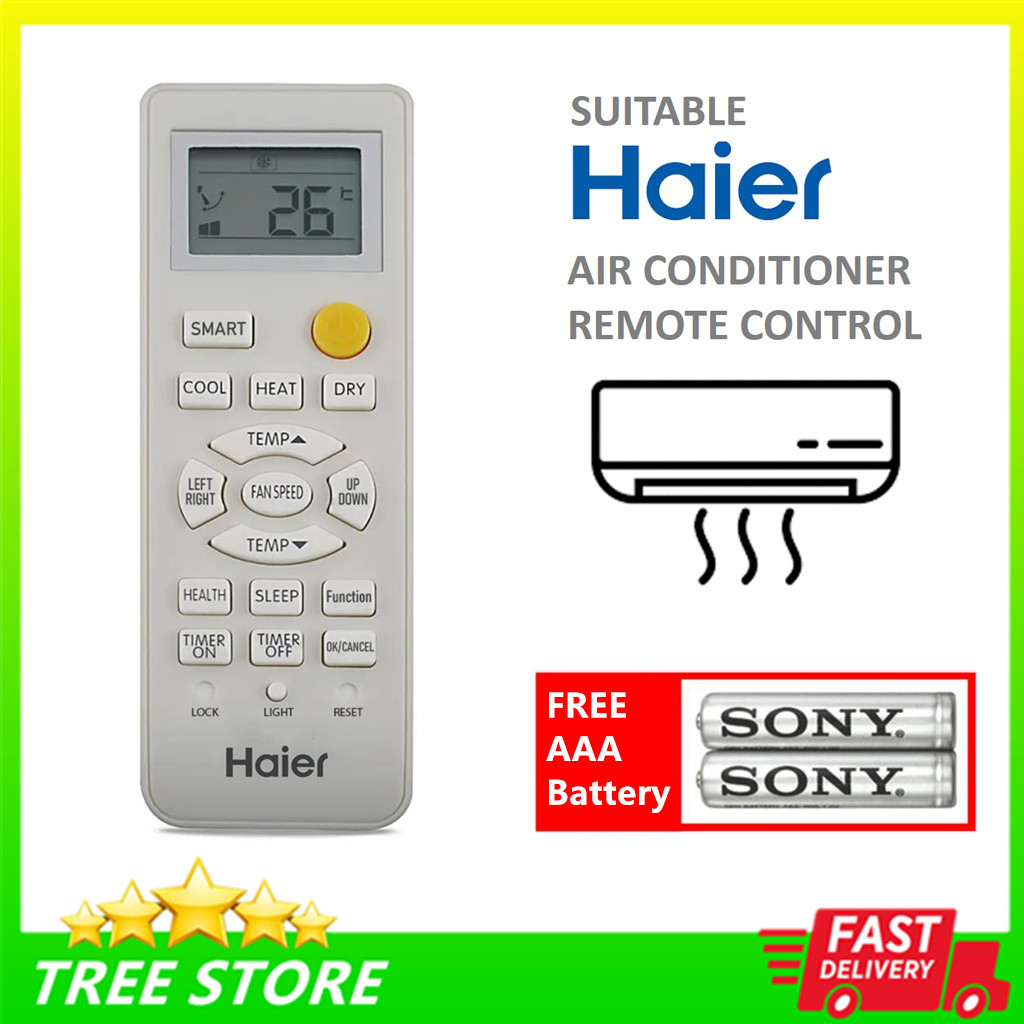 【FREE BATTERY】 Haier Remote Control Replacement Air Cond Conditioner