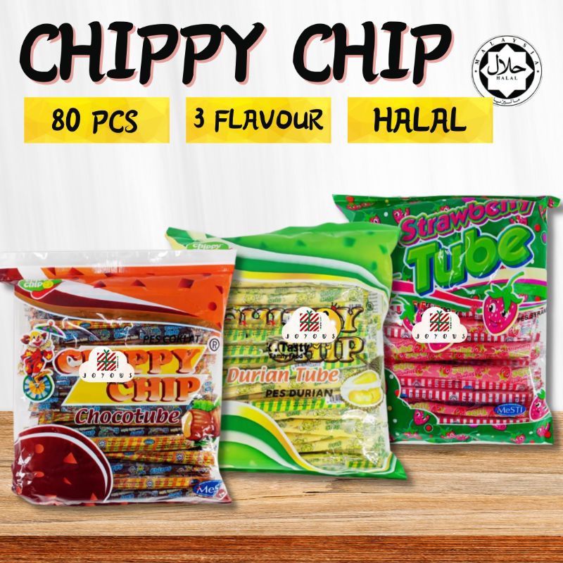 80pcs Chippy Chip Chocolate Tube (Chocolate / Strawberry) | Shopee Malaysia