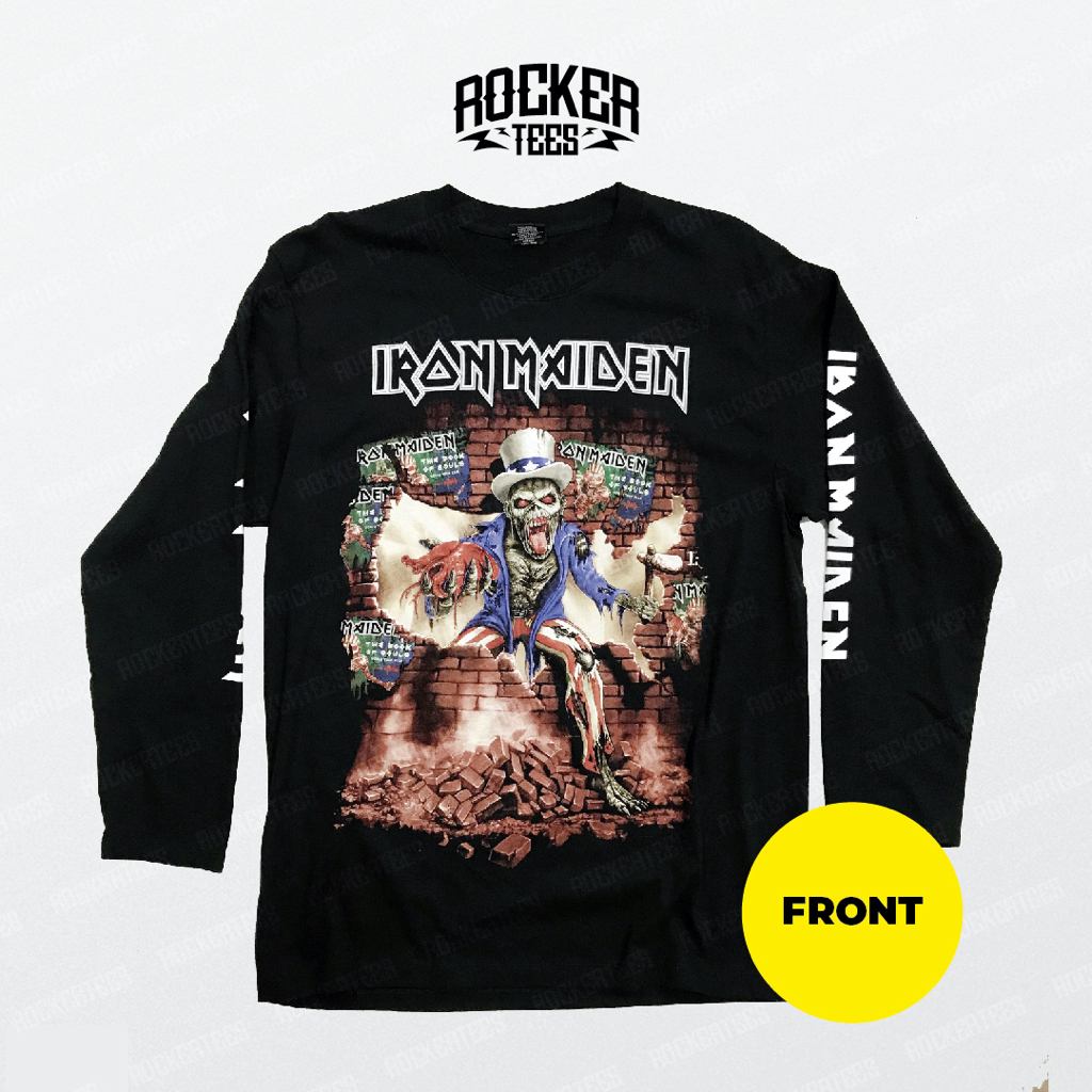 🔥READY STOCK🔥 [1738] Iron Maiden - Writing On The Wall - Black Long ...