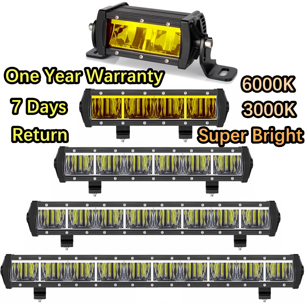 12V 24V 9D Super bright offroad car LED light bar white/yellow auto ...