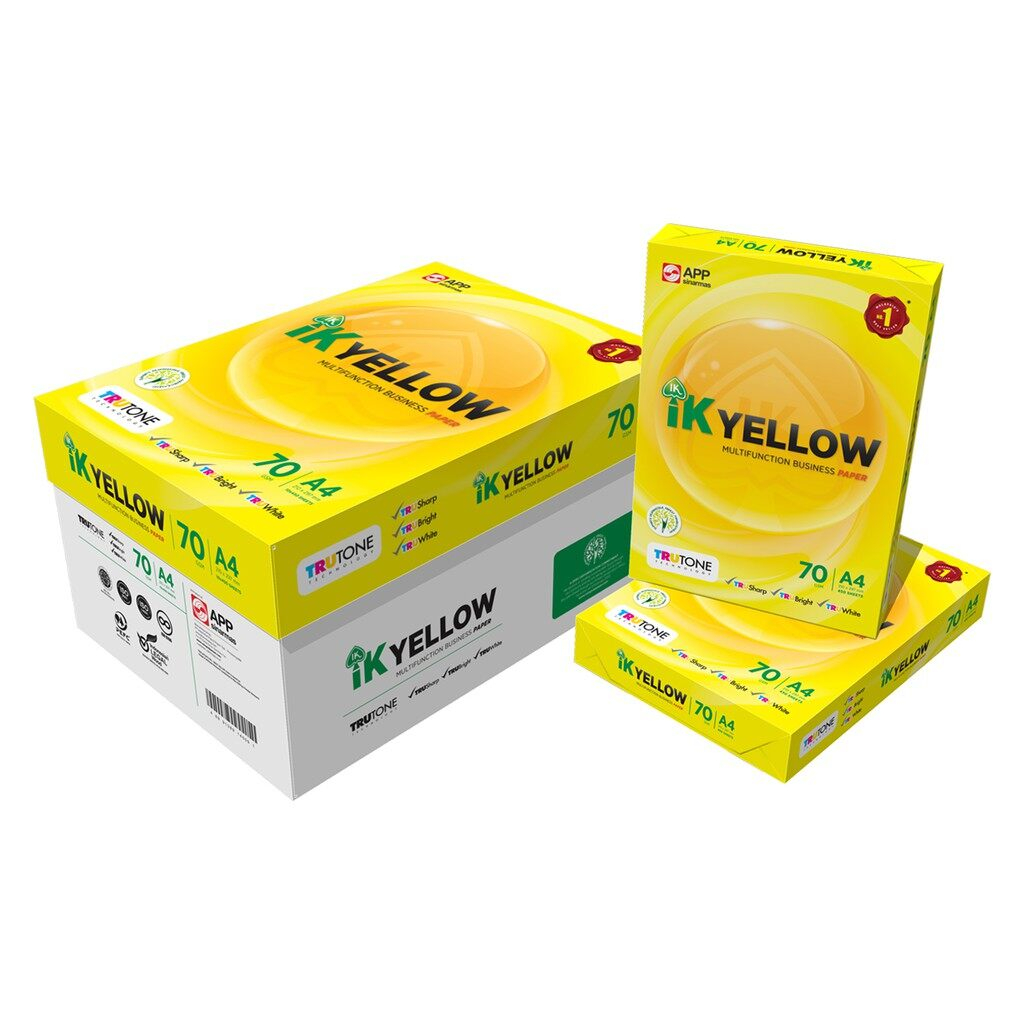 IK Yellow 500s 70gsm A4 Paper 1 Ream (500 sheets/ream) | Shopee Malaysia