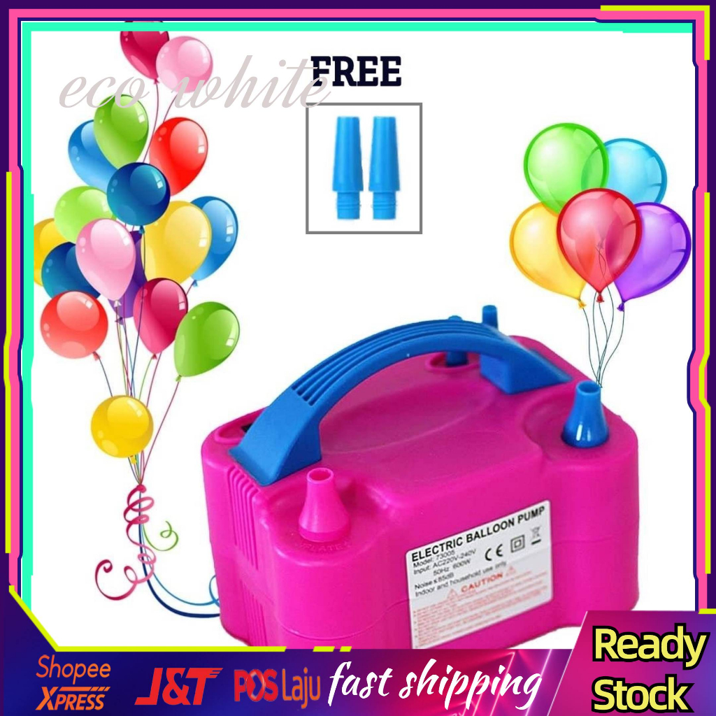 Electric Balloon Pump Nozzle Portable Inflator Party Mesin Belon Blower ...