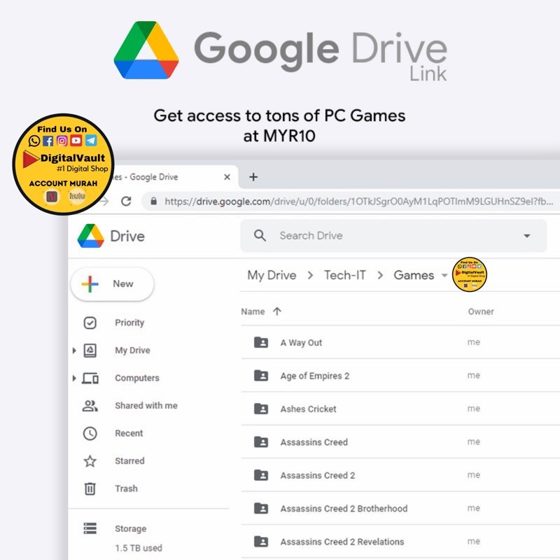 Google Drive Thousands PC Games Package Shopee Malaysia