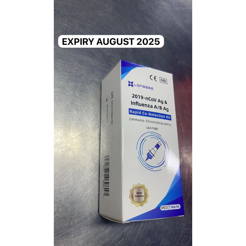 Longsee COVID19 & Influenza A/B 3in1 Saliva Test Kit 1s (READY STOCK