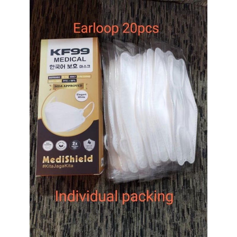 Medishield & Neutrovis & Golden Medical Grade KF94 KF99 Mask (20pcs