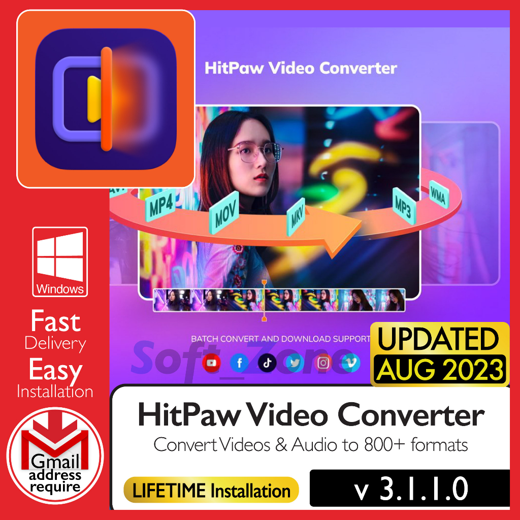 HitPaw Video Converter 3.1.1.0 Convert Videos & Audio to 800+ formats