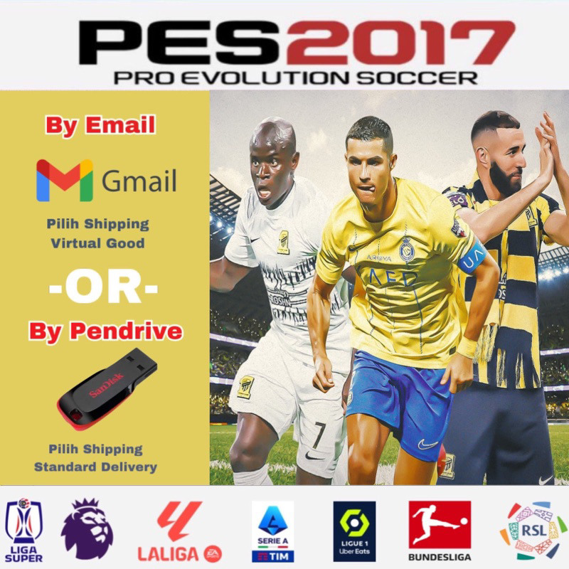 💥NEW HOT💥 (PC GAME) PES 2017 + NEW SEASON PATCH 2024 - DVD,PENDRIVE