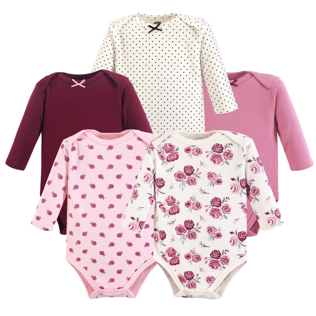 Long Sleeved Baby Romper Hudson Baby 5's Pack | Shopee Malaysia