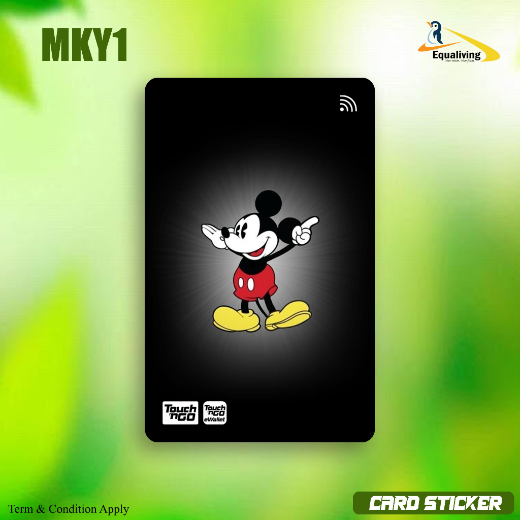 Mickey Mouse (Series 1) -Touch n Go NFC Sticker Skin CoverVinyl ATM ...