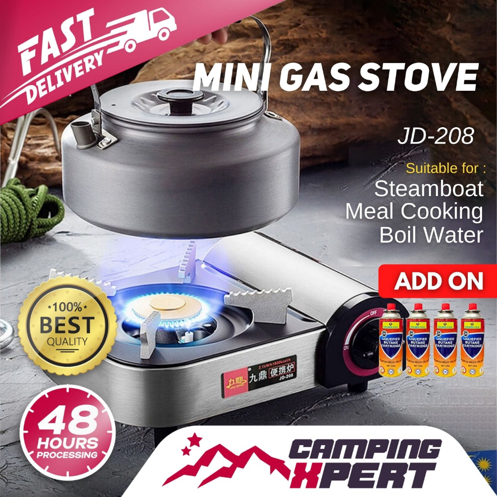 Portable Mini Camping Gas Stove Butane Cooker for Picnic Hiking