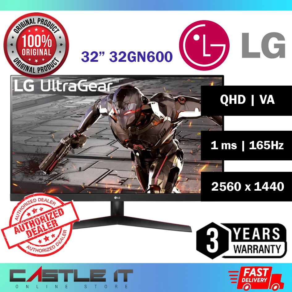 LG 32" 32GN600 ULTRAGEAR QHD VA 165HZ 1MS AMD FreeSync Premium Gsync ...