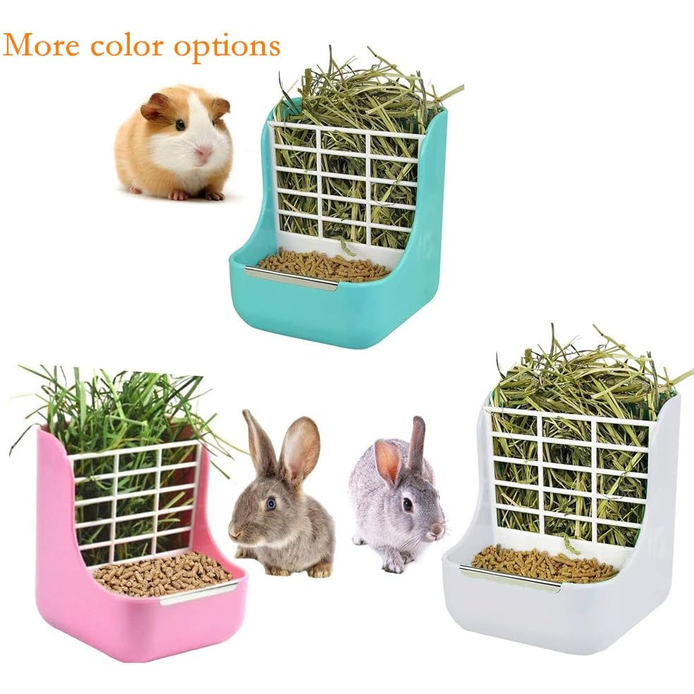 2 in 1 Hay Rack / Carno Rabbit Food Dish Feeding Bowl Chinchilla Guinea ...