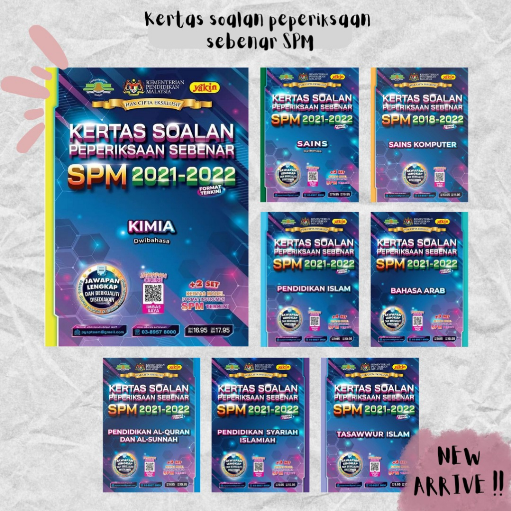 YAKIN Past Year SPM Sebenar 2022 Kertas Soalan Peperiksaan Sebenar SPM ...