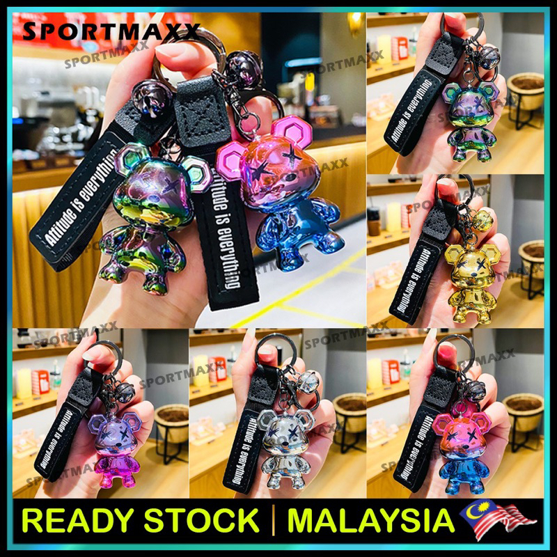Keychain Bag Charm Buckle Shiny Bear Brick Keychain Pretty Bear ...