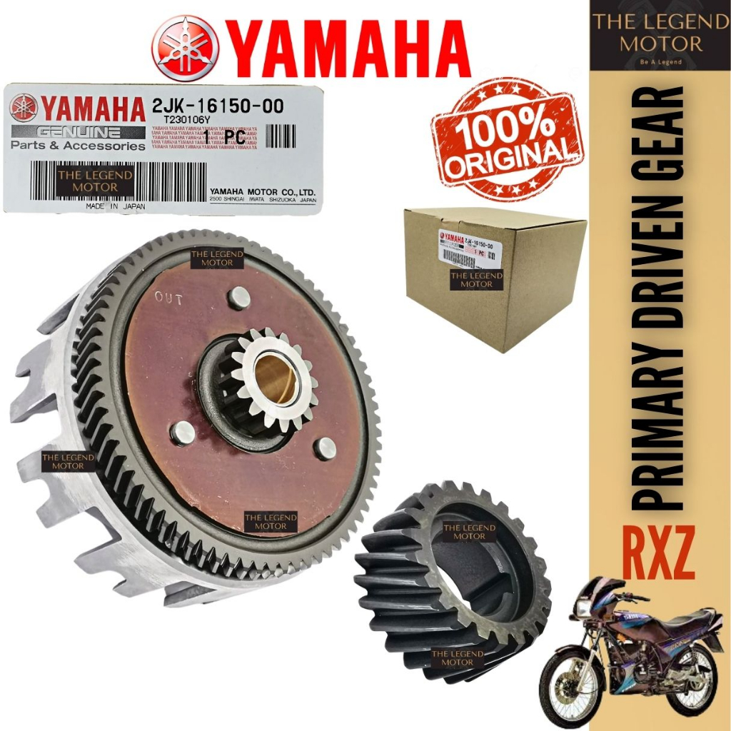 100% ORIGINAL YAMAHA RXZ Primary Driven clutch BIG Gear kelas klas gear ...