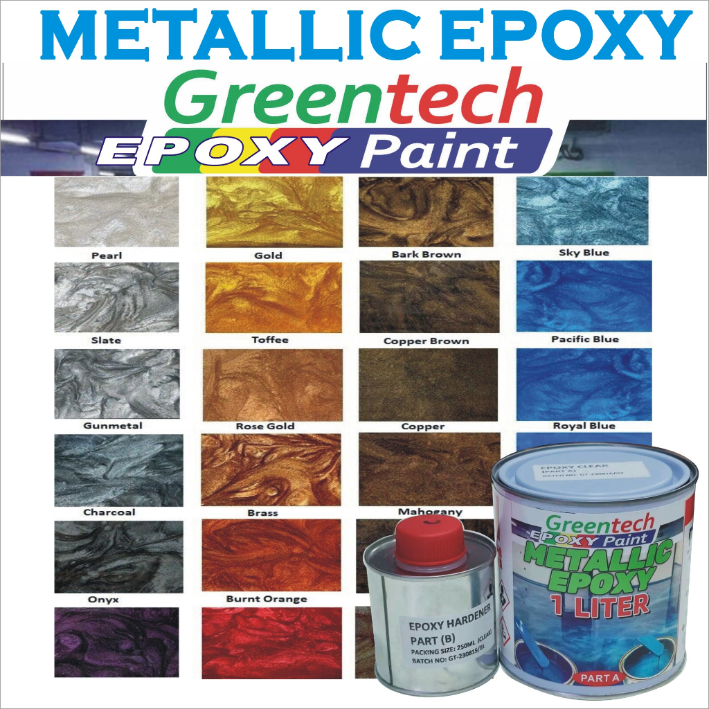 1L ( Metallic Epoxy Paint ) 1L METALLIC EPOXY FLOOR PAINT COATING Tiles