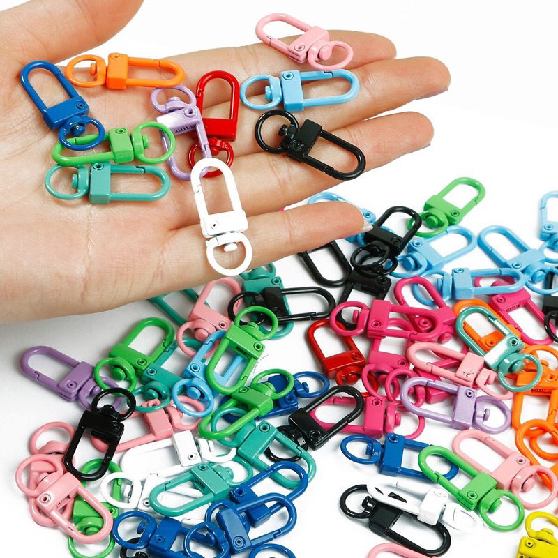 Key Ring Candy Color Key Hook Chain Jewelry Making for Keychain马卡龙钥匙扣 ...