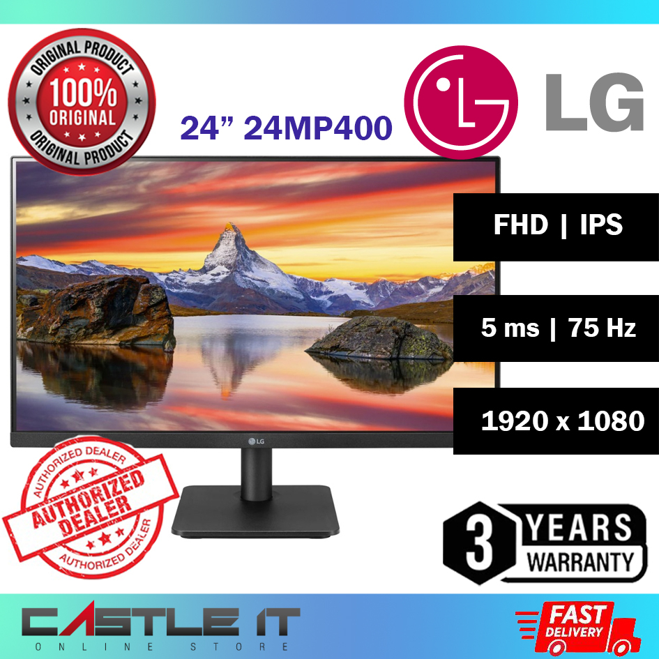 LG 24" 24MR400 23.8" 24 Inch Monitor IPS Full HD 100HZ HD MI VGA D-SUB ...