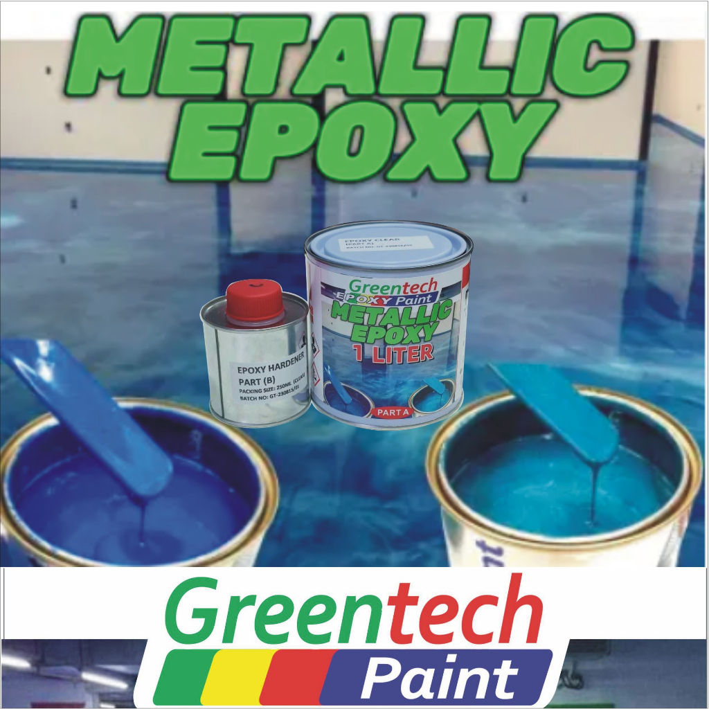 1L ( Metallic Epoxy Paint ) 1L METALLIC EPOXY FLOOR PAINT COATING Tiles