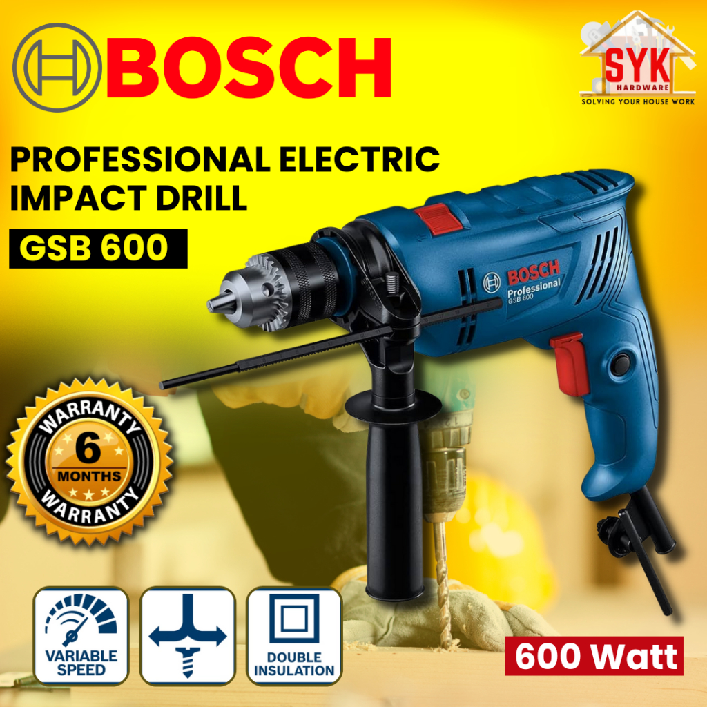 SYK BOSCH GSB600 GSB 600 13mm 600W Electric Impact Drill Concrete Wood