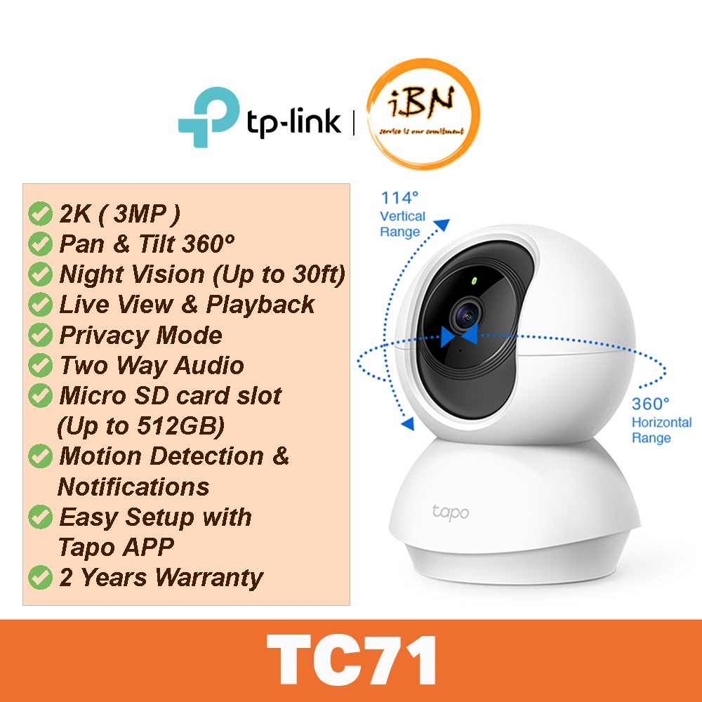 [Wifi indoor camera] TP-Link Tapo CCTV C200 / Tapo C210 C225 Full HD 360  Wireless Wifi Home Security IP Camera CCTV